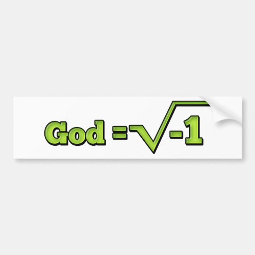 God Is Imaginary Bumper Sticker