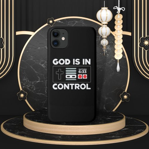 God is in control christian bible verse game iPhone 13 mini case