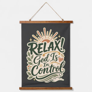 God Is In Control Christian Gift Faith-Based  Hanging Tapestry