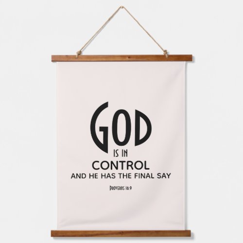 GOD IS IN CONTROL Christian Hanging Tapestry