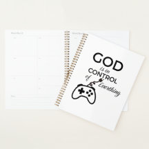 God Is In Control Christian Spiral Notebook - Fai