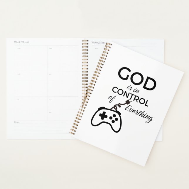 God Is In Control Christian Spiral Notebook - Fai (Display)