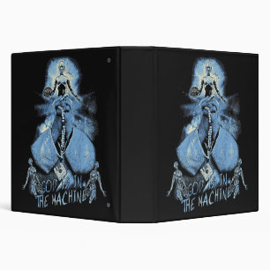 God is in the Machine - Techno-Dystopian Design 3 Ring Binder