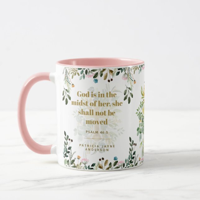 God is in the midst of her PSALM 46:5 Mug (Left)