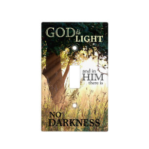 God is Light Bible Verse Fingers of God Light Switch Cover