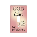 God Is Light Bible Verse Pink Light Switch Cover at Zazzle