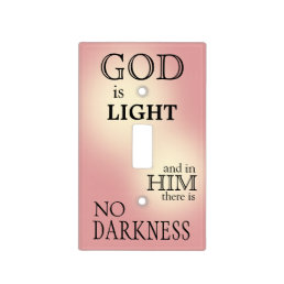 God is Light Bible Verse Pink Light Switch Cover