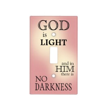 God Is Light Bible Verse Pink Light Switch Cover by RiverJude at Zazzle
