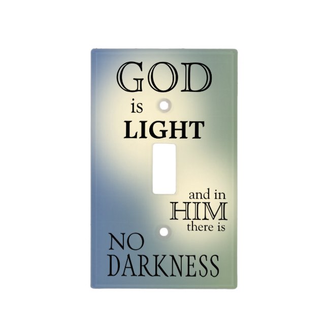 God is Light Bible Verse Switch Cover (Front)
