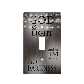 God Is Light Bible Verse Wood Fairy Lights Light Switch Cover by RiverJude at Zazzle
