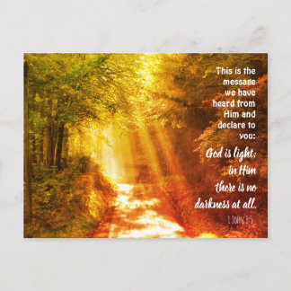 God is light, Custom Christian Postcard