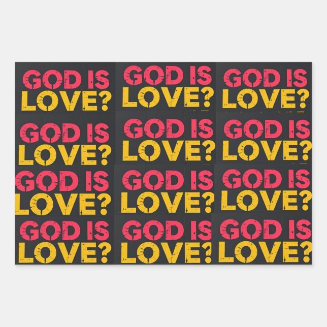 God Is Love: A Gentle Reminder Wrapping Paper Sheets (Front)
