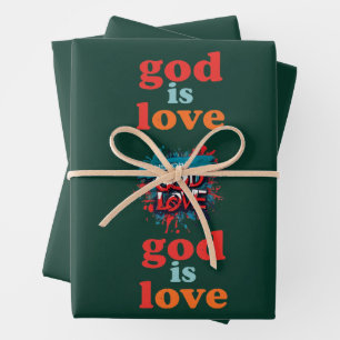 God Is Love: A Message of Comfort Wrapping Paper Sheets