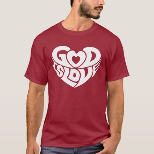 God Is Love Bible Verse Scripture Cool Christian T_Shirt