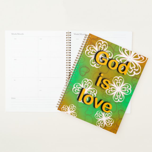 God is love book  planner (Display)