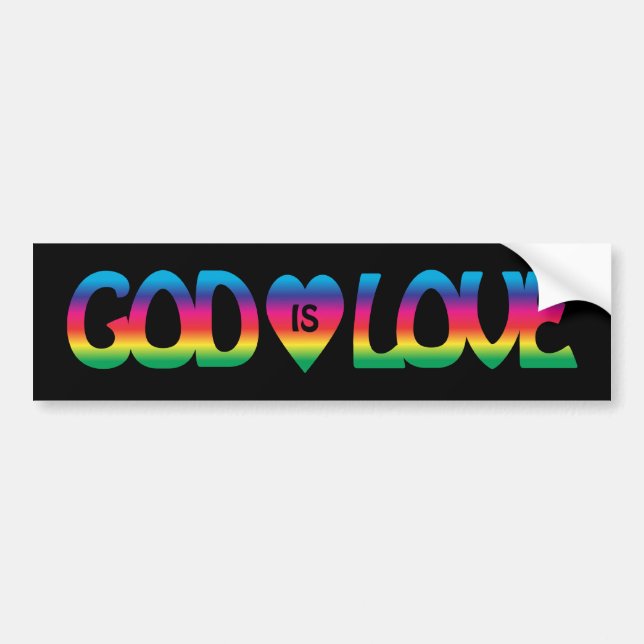 God Is Love Bumper Sticker (Front)