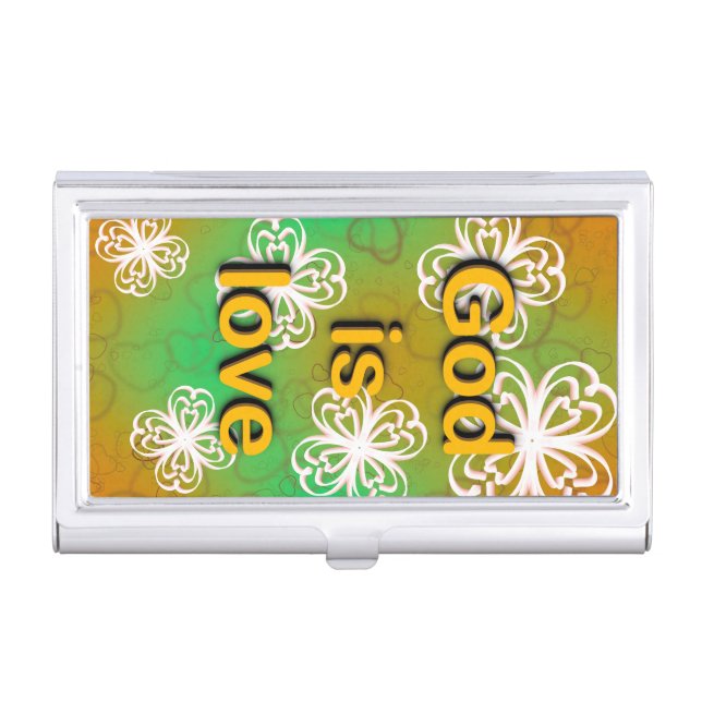 God is love  business card case (Front)