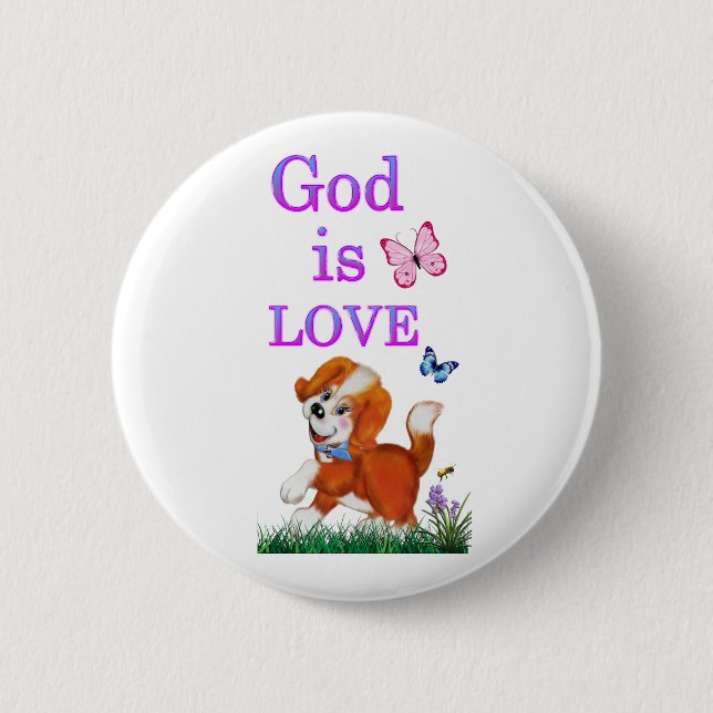 God is Love Button (Front)