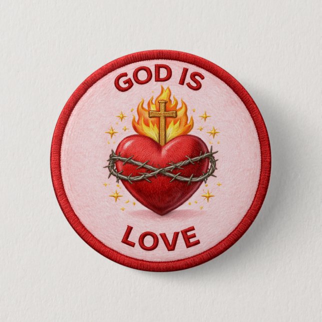 God Is Love Button (Front)
