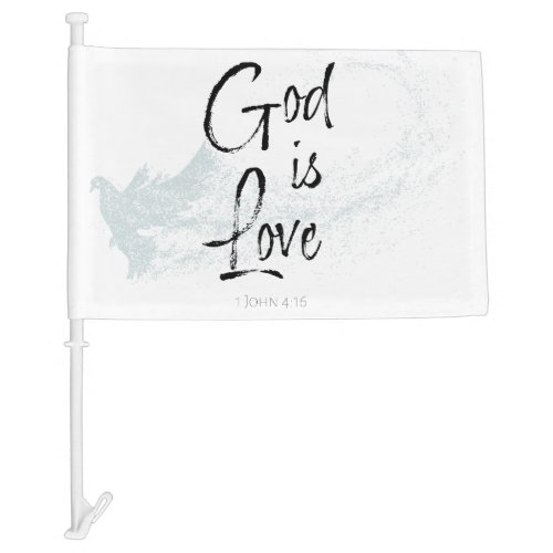 God is Love Car Flag
