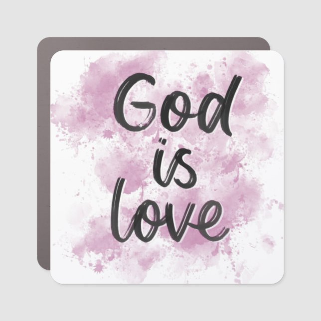 God is love car magnet (Front)