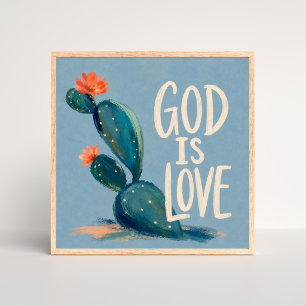 GOD IS LOVE Christian Encouragement Gift Poster