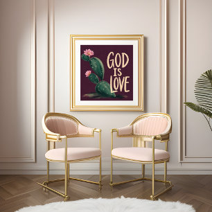 GOD IS LOVE   Christian Encouragement Gift Poster