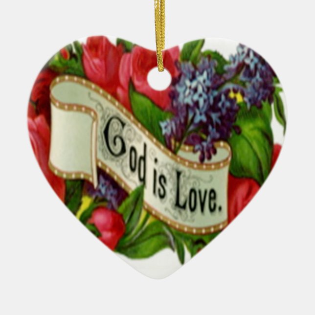 God is Love Christmas Ornament (Front)