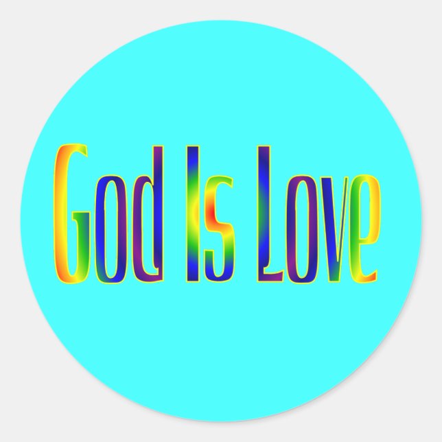 God Is Love Classic Round Sticker (Front)
