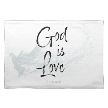 God Is Love Cloth Placemat by CandiCreations at Zazzle