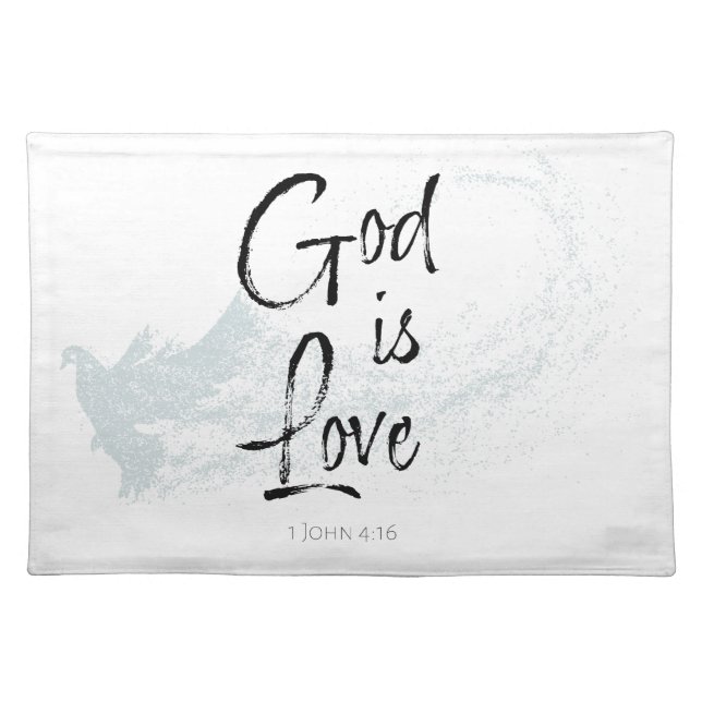 God is Love Cloth Placemat (Front)