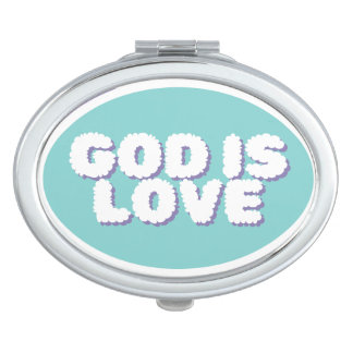 God is love compact mirror