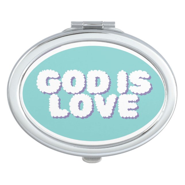God is love compact mirror (Front)