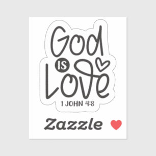 God is love Easter Jesus Christian Inspiration Sticker
