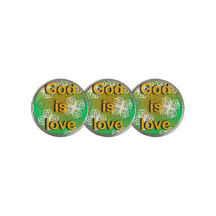 God is love  golf ball marker