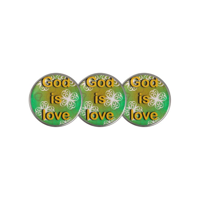 God is love  golf ball marker (3 Up)