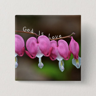 God Is Love Heart Button