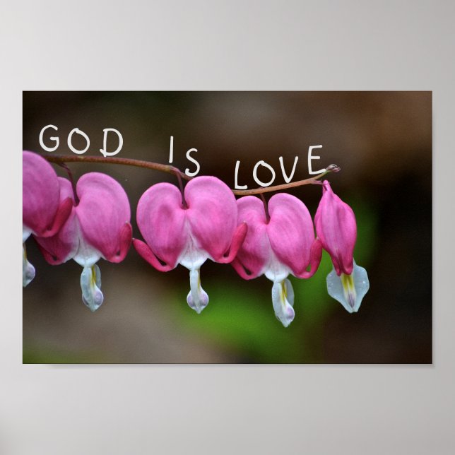 God Is Love Heart Poster (Front)