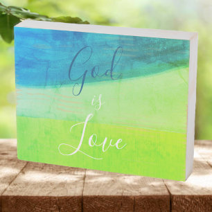 God is Love Inspirational Wooden Box Sign