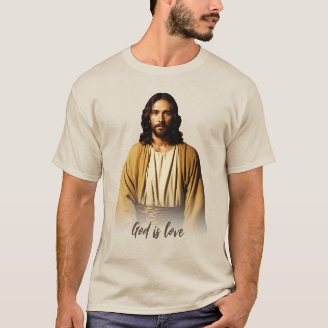 God Is love Jesus Christ Religious quote  T-Shirt (Front)