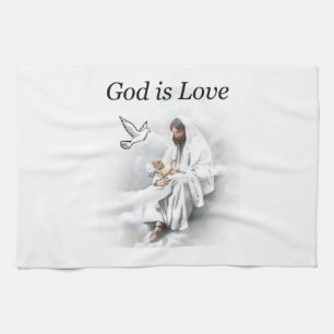 God is Love, Jesus kitchen hand towel