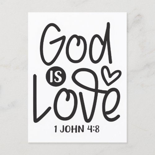 God is love Jesus love hope joy bible verses Postcard