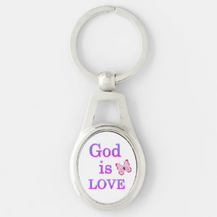 God is Love Keychain