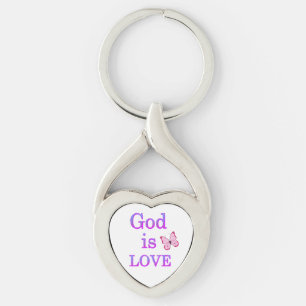 God is Love Keychain