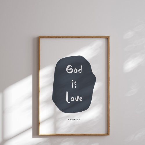God is love kids bible verse poster