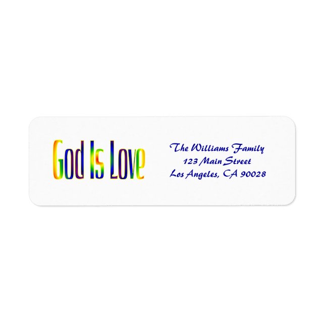 God Is Love Label (Front)