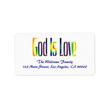 God Is Love Label by DonnaGrayson at Zazzle