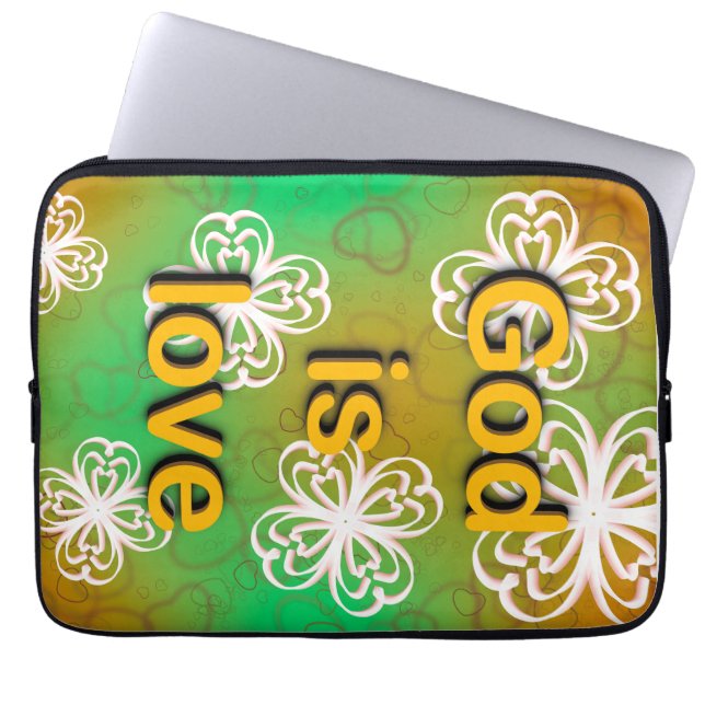 God is love  laptop sleeve (Front)