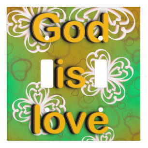 God is love  light switch cover