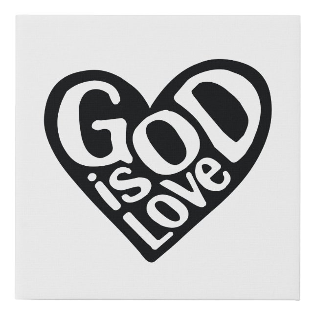 God is Love Like Jesus Quotes God Art Love Art Quo Faux Canvas Print (Front)